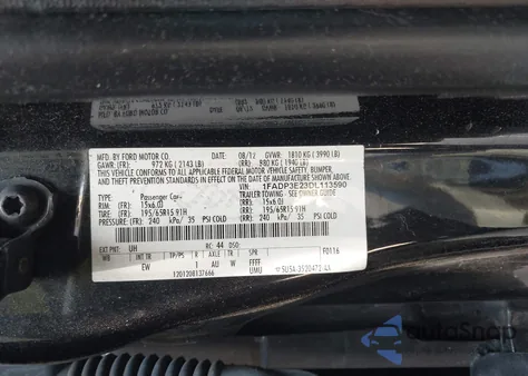 2013 Ford Focus S z USA, uszkodzony, nr VIN 1FADP3E23DL113590